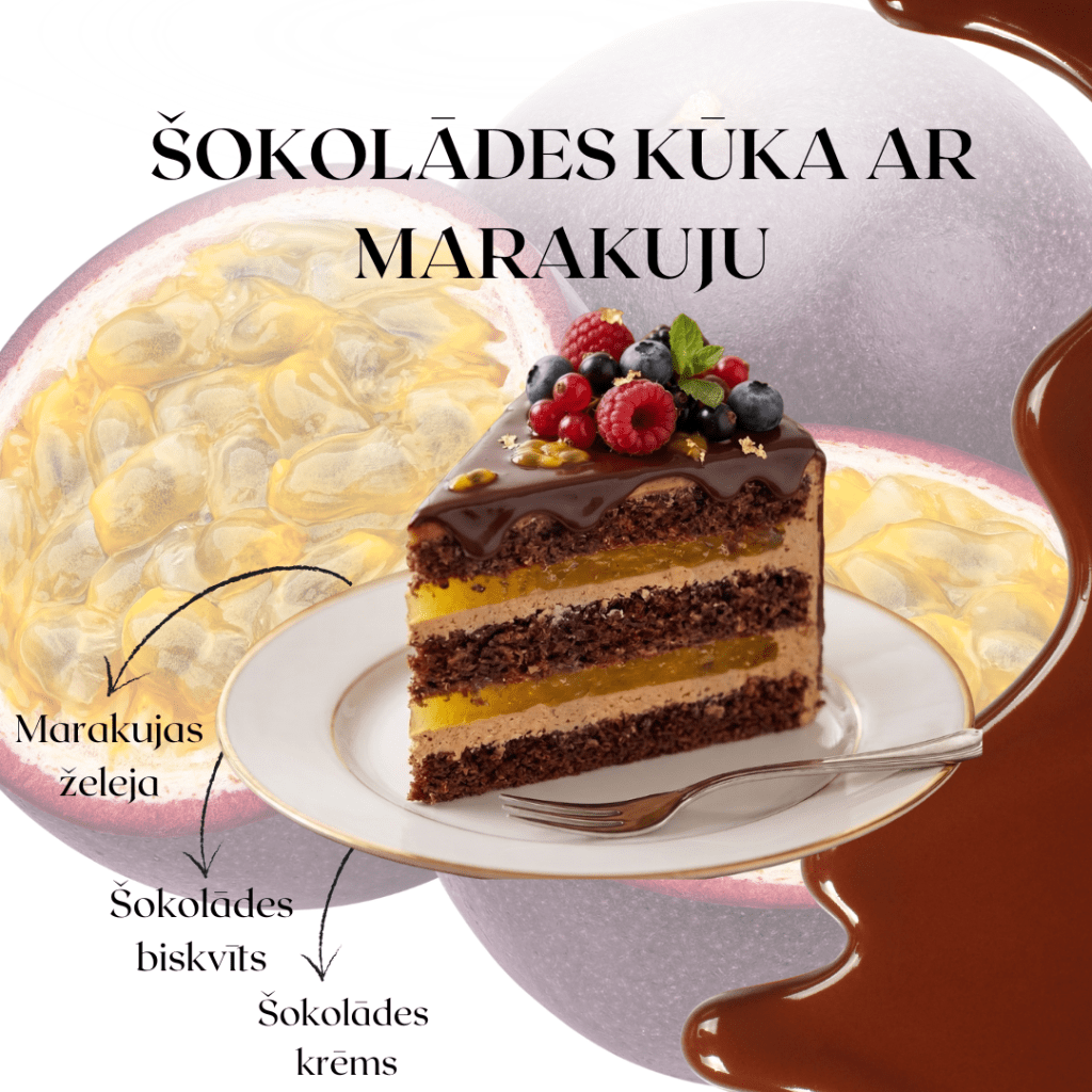 Šokolādes kūka ar marakuju