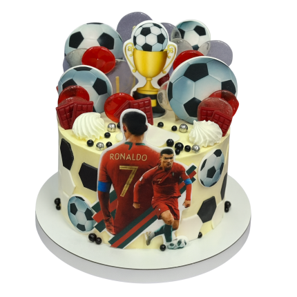 Futbola kūka ar vertikālu dizainu