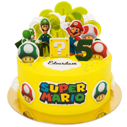 Super Mario kūka ar vertikālu dizainu