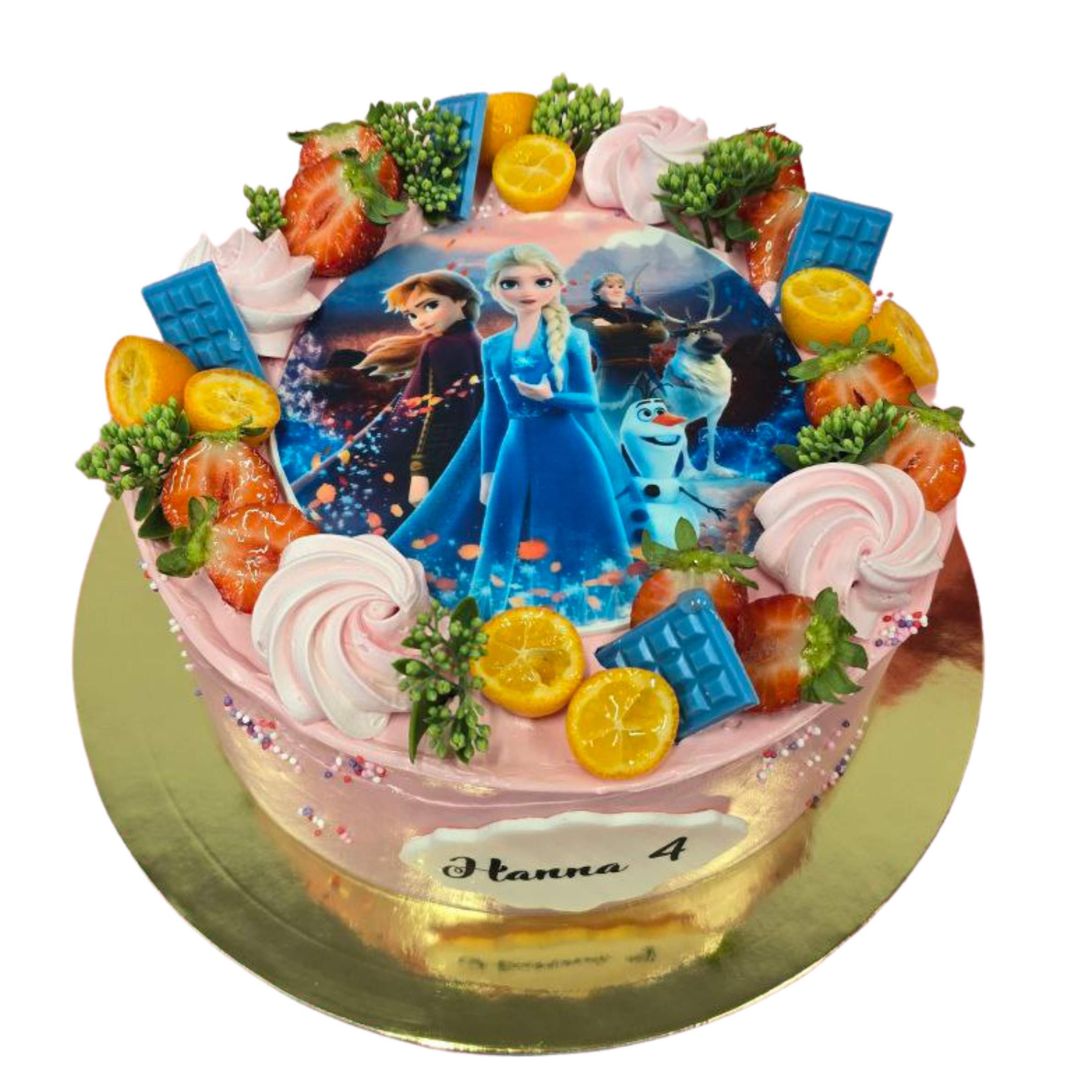 Frozen kūka ar ēdamo bildi