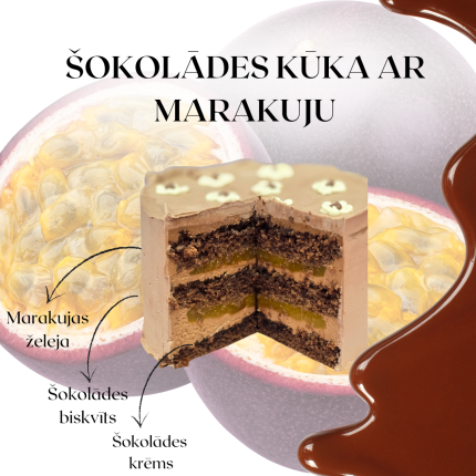 Šokolādes kūka ar marakuju