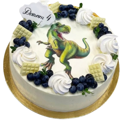 Dinozaura kūka ar ēdamo bildi