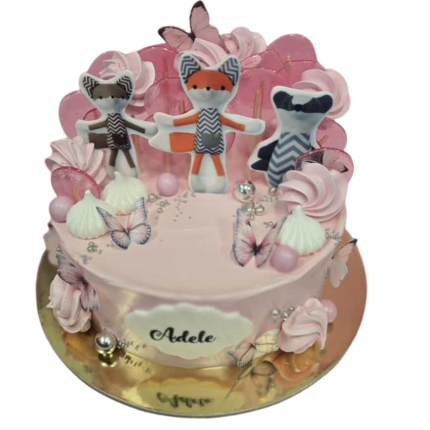 Tutas kūka ar vertikālu dizainu