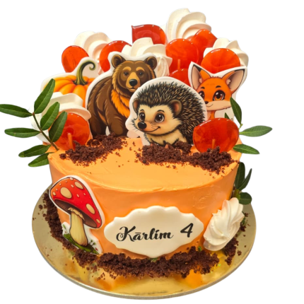 Meža zvēru kūka ar vertikālu dizainu