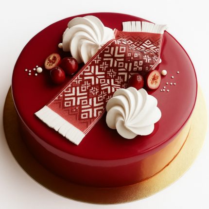 Musa kūka ar dzērveņu pildījumu