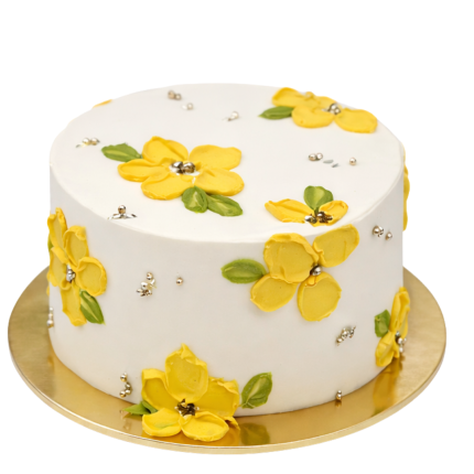 Elegantā ziedu kūka