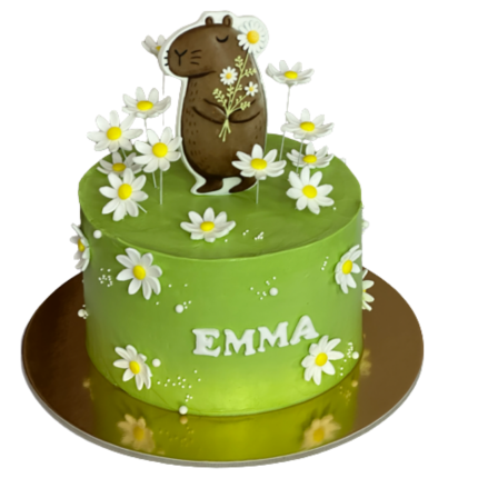 Kapibaras kūka ar vertikālu dizainu