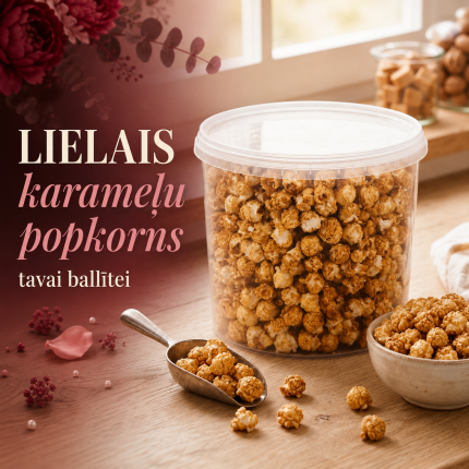LIELAIS Saldais karameļu popkorns