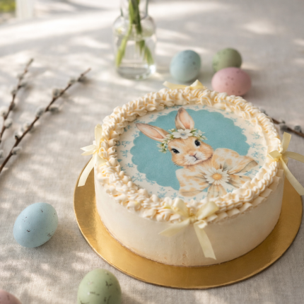 Kūka Vintage noformējumā Lieldienu zaķis